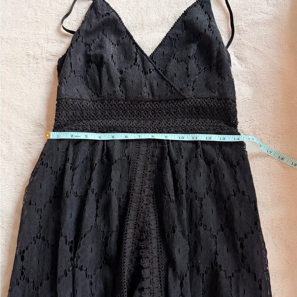 Cupshe Black Lace Overlay Romper